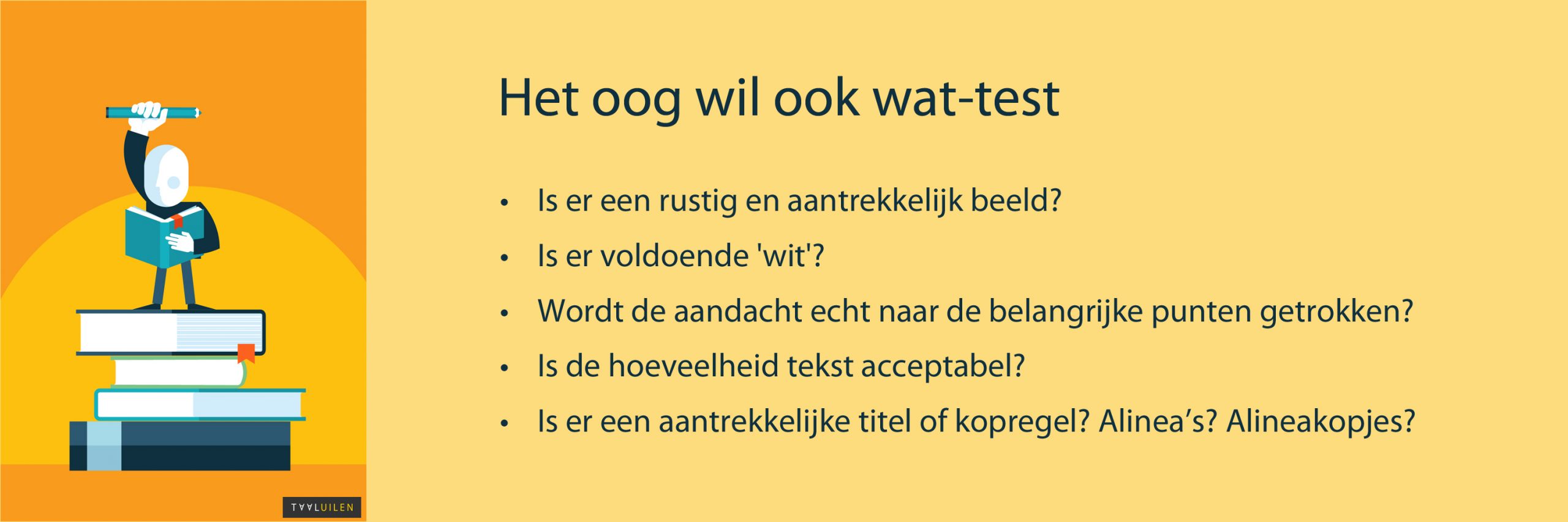 Het oog wil ook wat-test